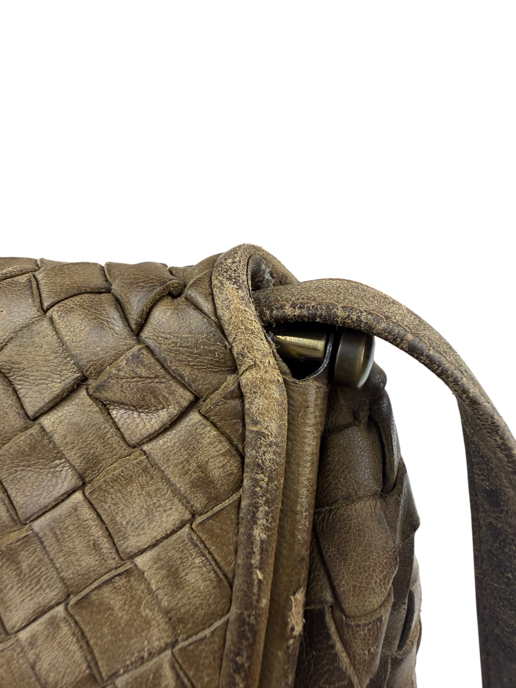 Bottega Veneta Brown Intrecciato Crossbody