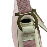 Ferragamo Pink Canvas Gancini Shoulder Bag