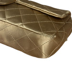 Chanel CC Limited Edition Gold Satin Quilted Flap Bag 2008