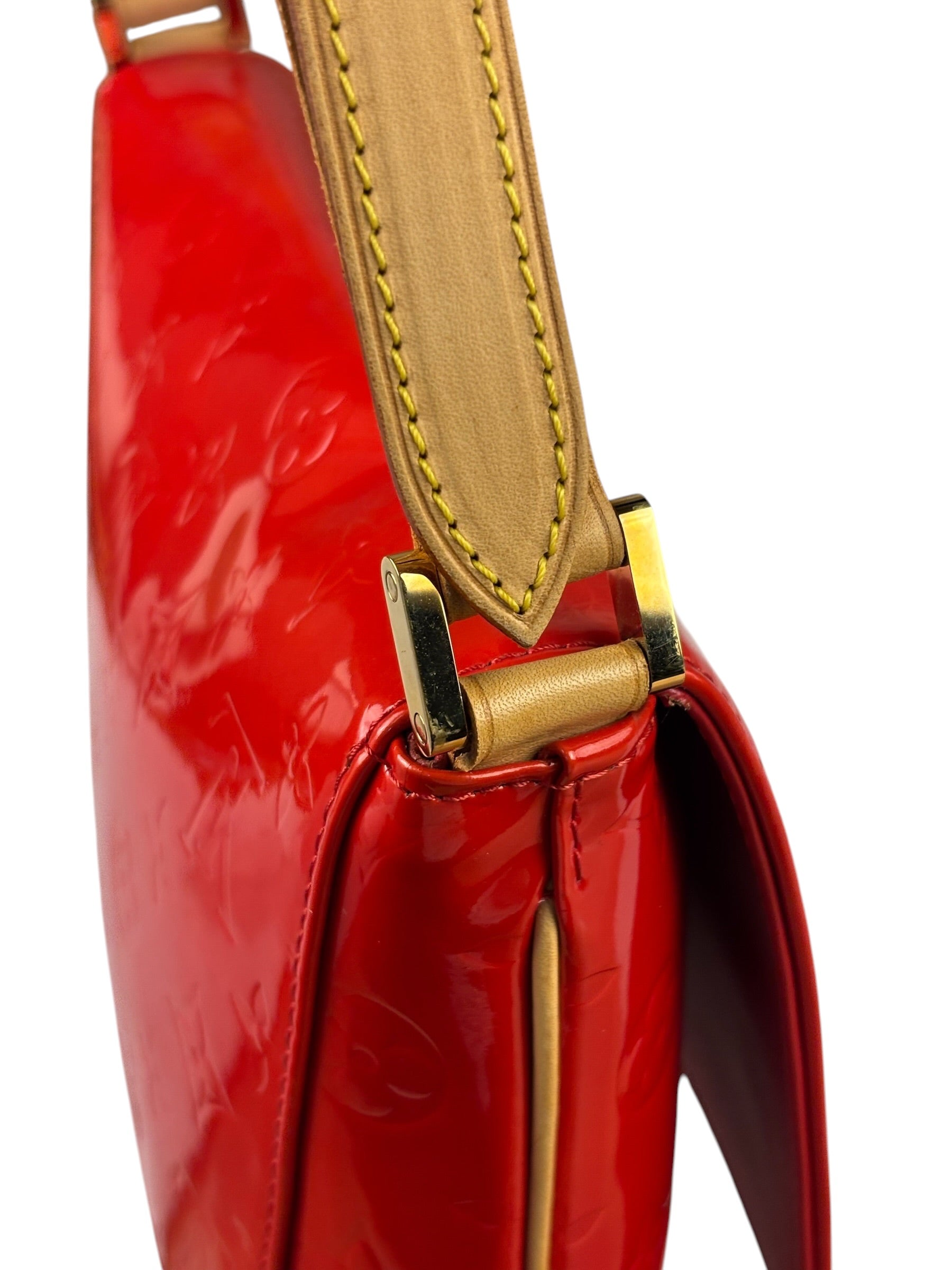 Louis Vuitton Red Vernis Thompson Street Shoulder Bag