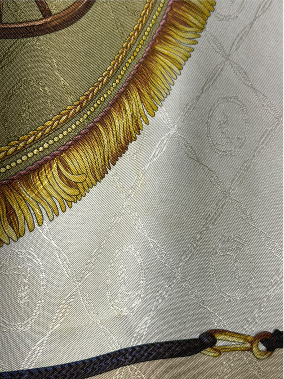 Trussardi Equestrian Carriage Print Silk Square Scarf