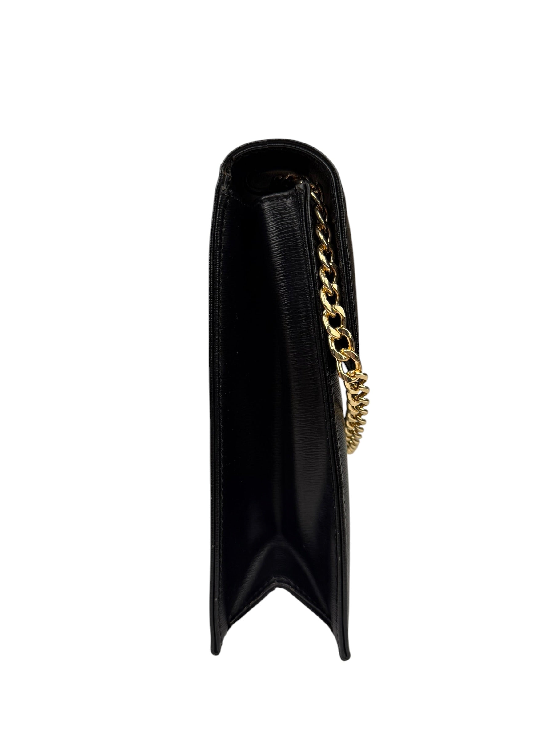 Christian Dior Black Leather Flap Bag Replacement Chain