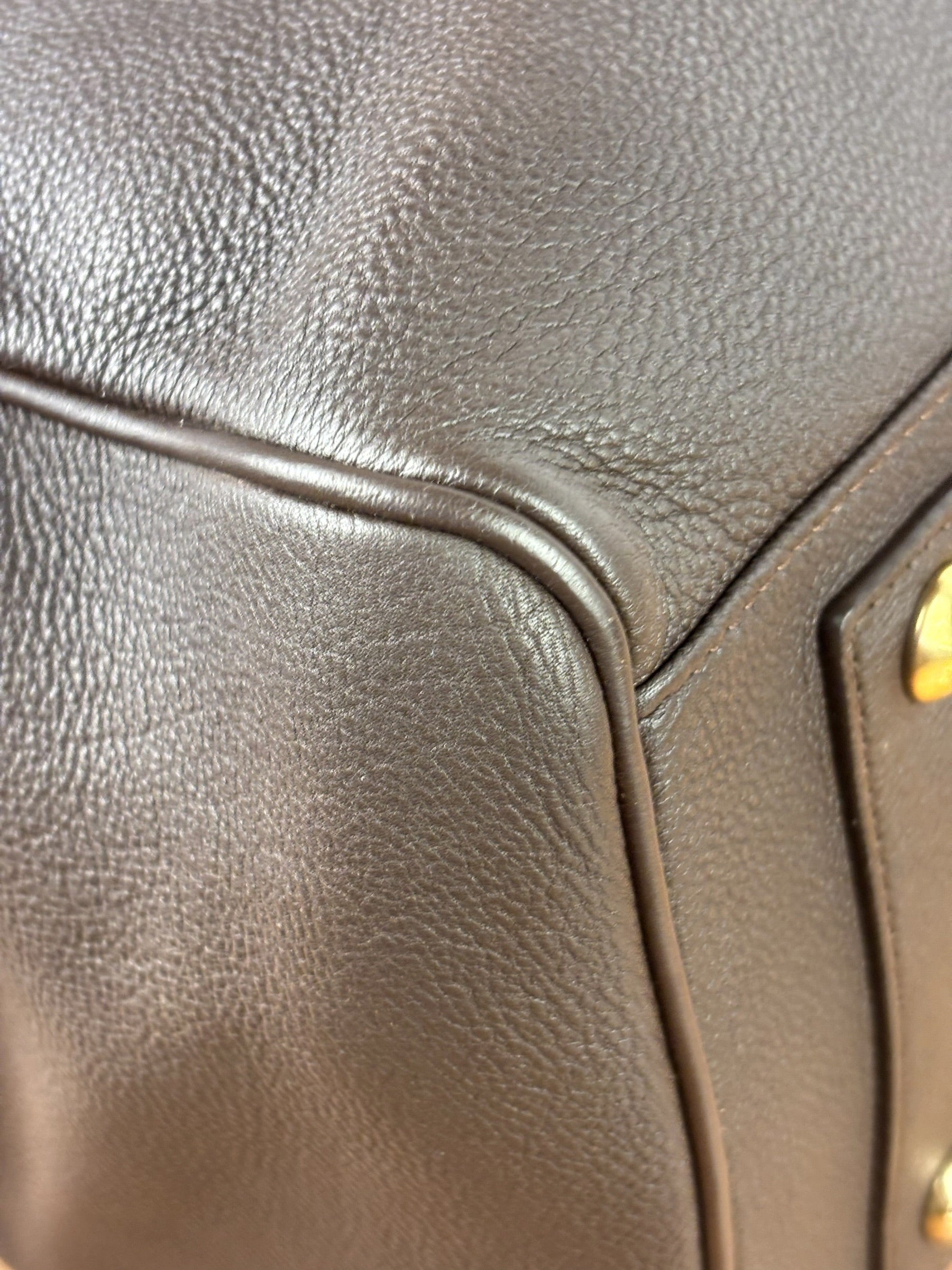 Louis Vuitton Chocolate Calfskin Sofia Coppola Duffel Bag