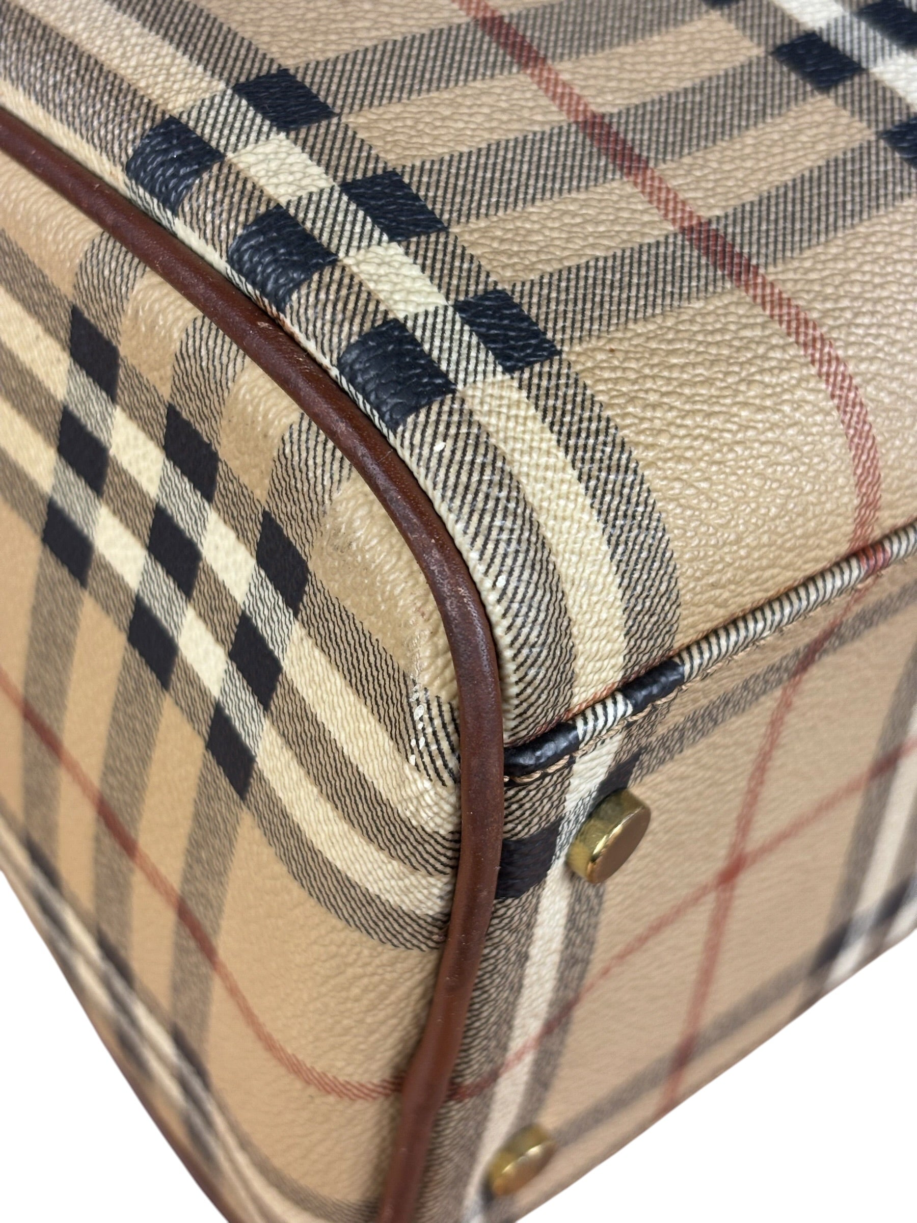 Burberry Vintage Haymarkert House Mini Boston Handbag
