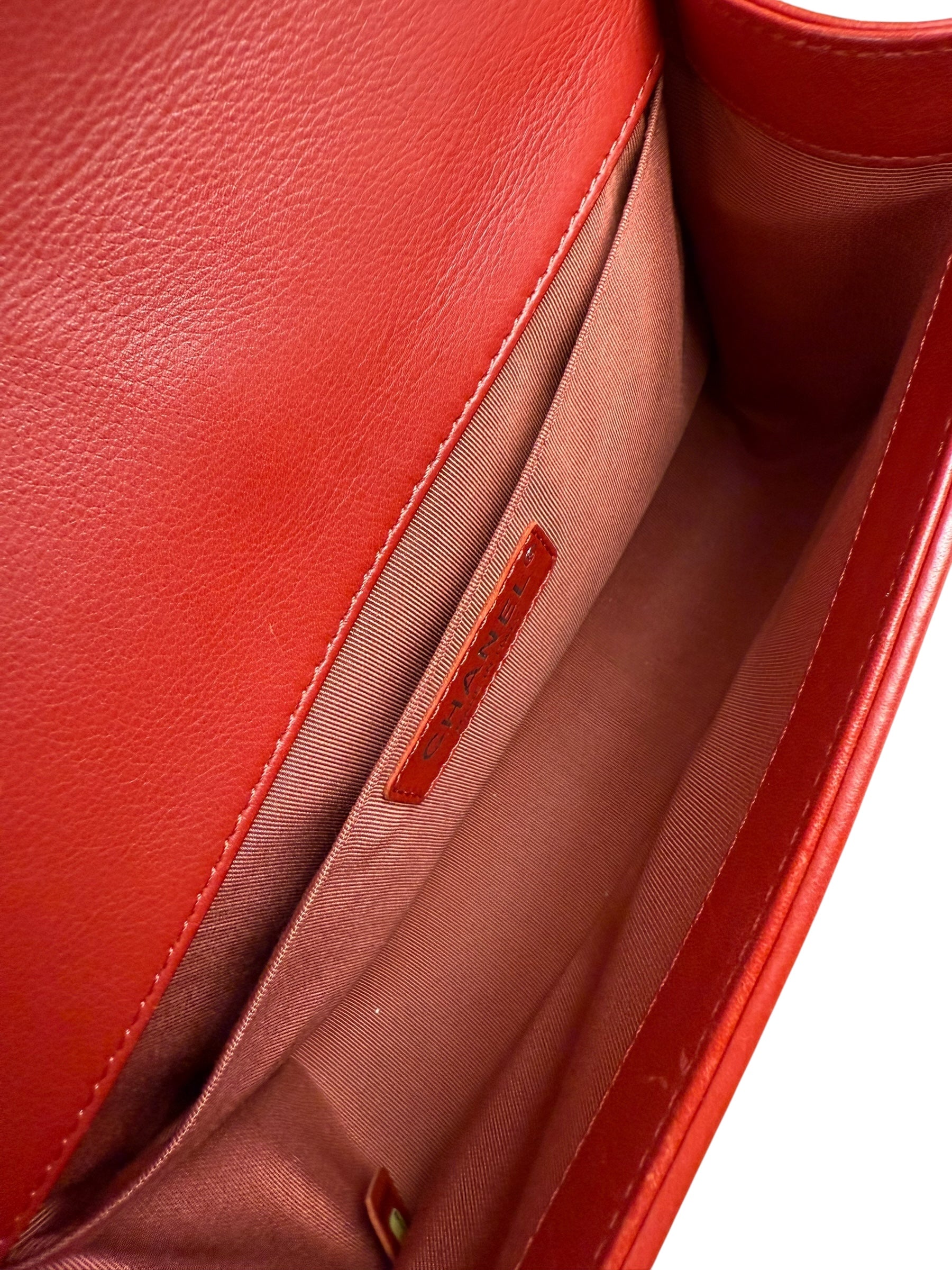 Chanel 2015 Red Medium Boy Bag