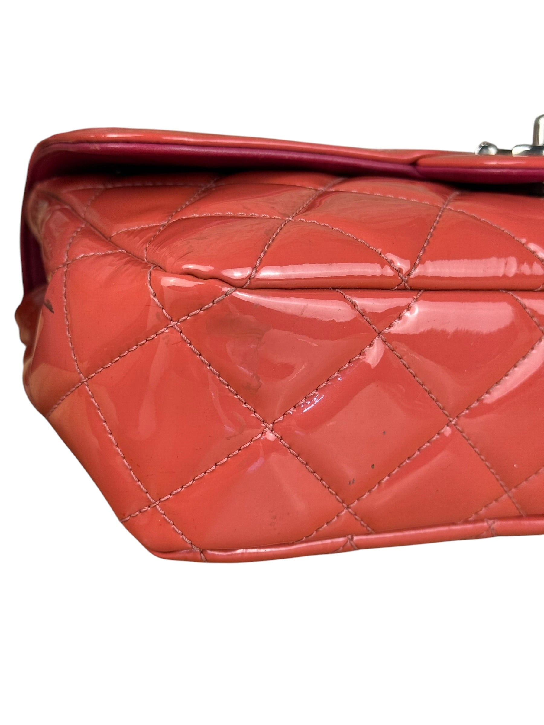 Chanel Pink Patent Quilted Small Coco Shine Flap Bag 2014
