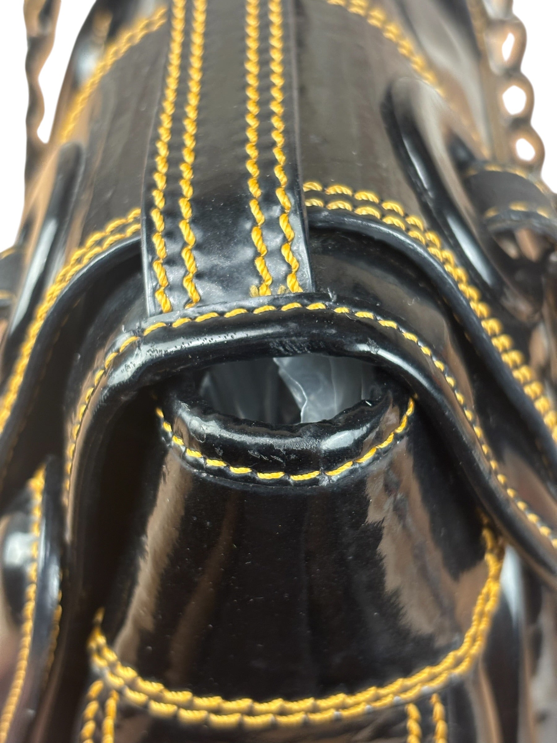 Fendi Black Patent Leather Shoulder Bag B