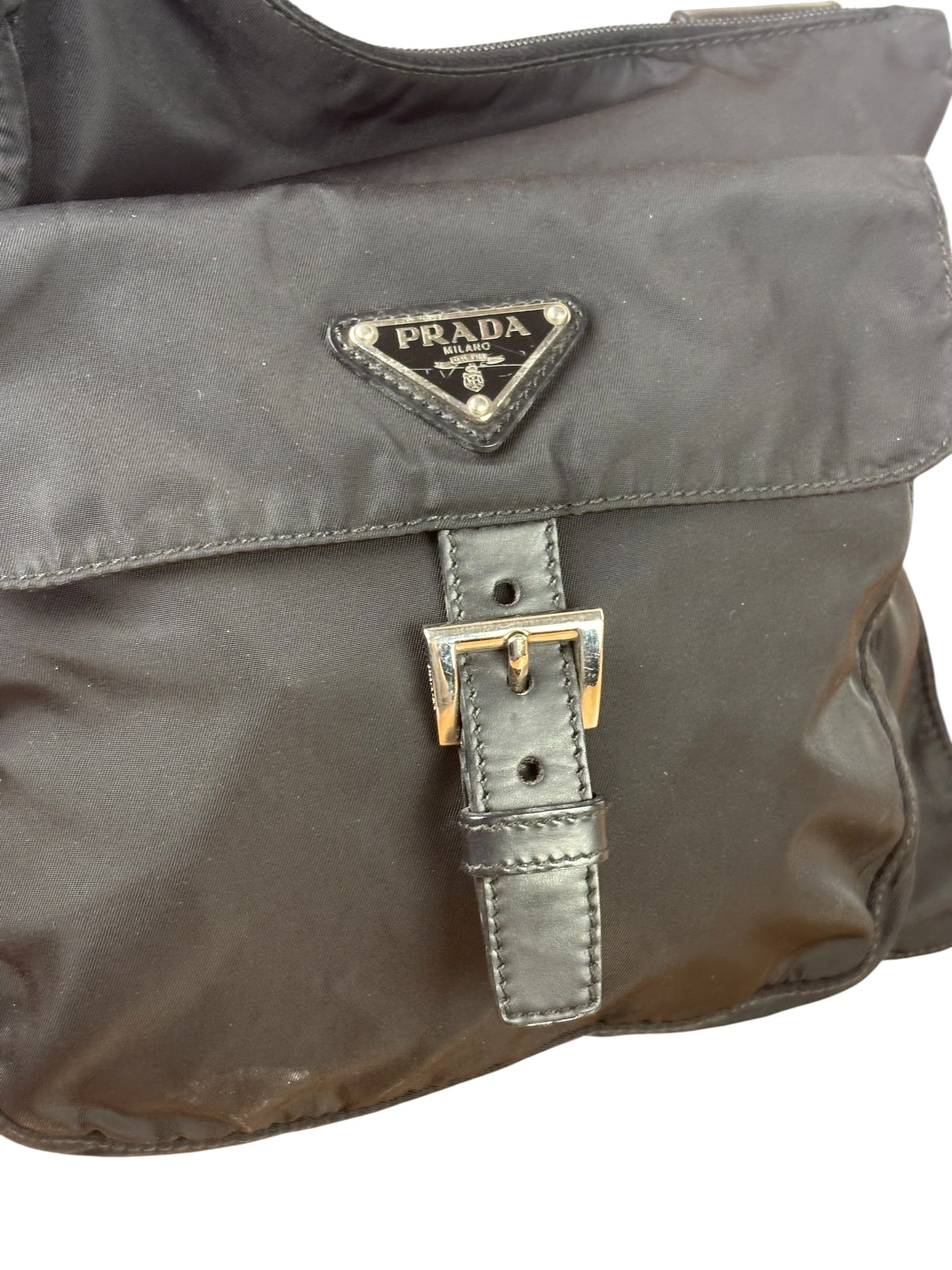 Prada Vintage Tessuto Nylon Asymmetrical Crossbody