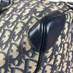 Christian Dior Vintage Navy Blue Trotter Boston Bag