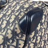 Christian Dior Vintage Navy Blue Trotter Boston Bag