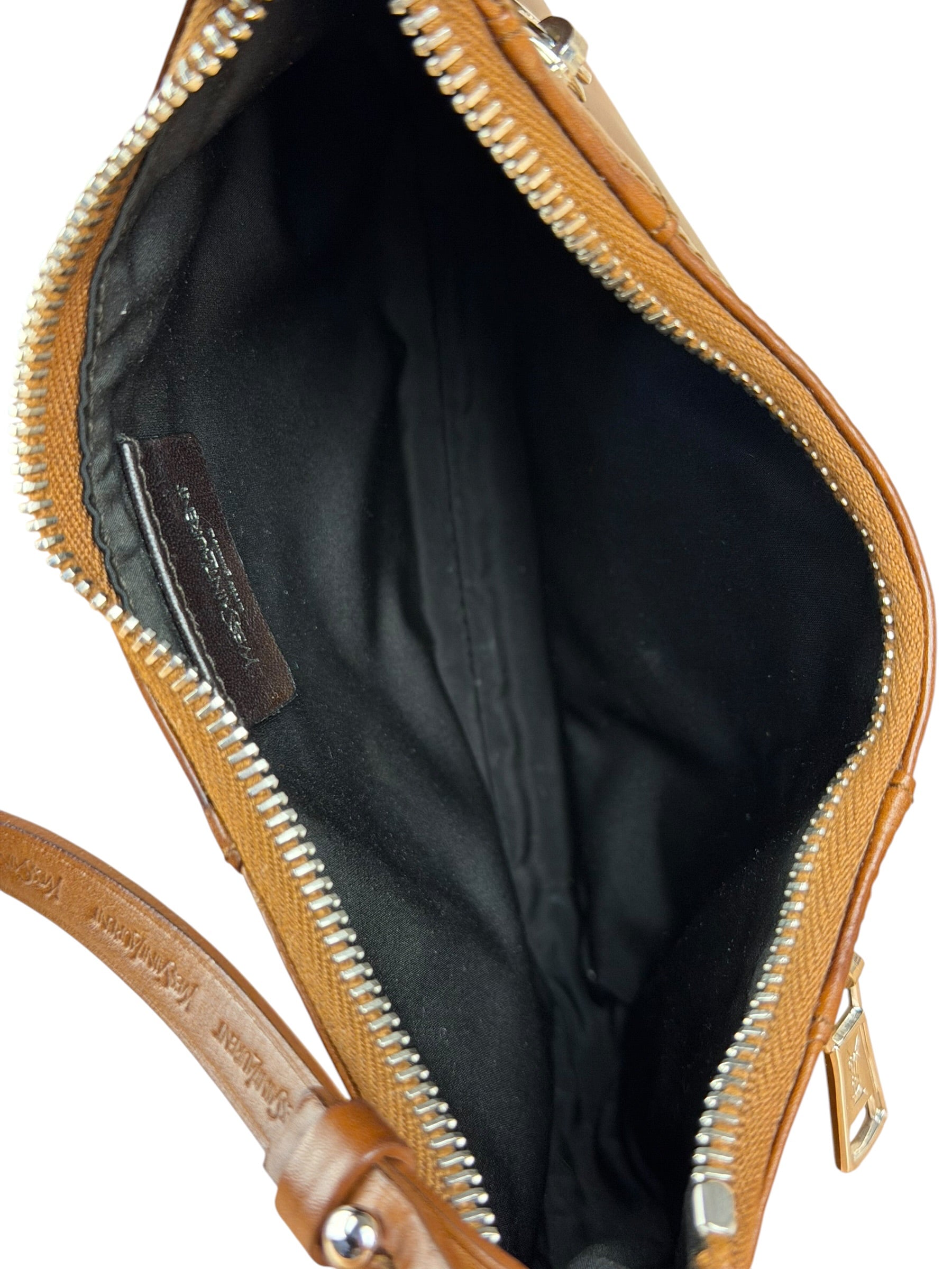 Saint Laurent Vintage Brown Leather Mini Shoulder Bag