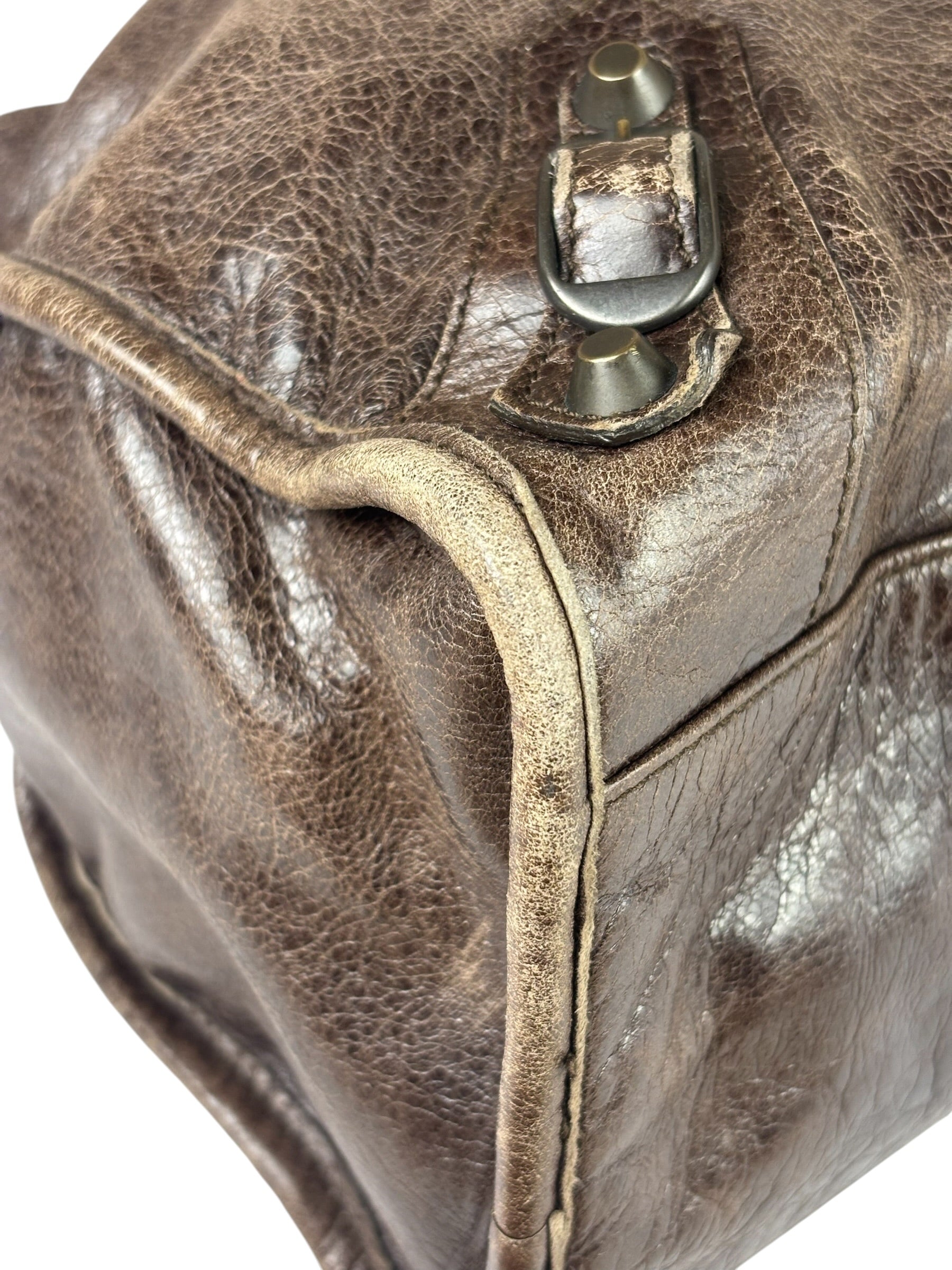 Balenciaga Brown Leather Medium Le City Two-Way Bag