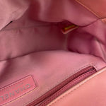 Chanel Pink Chevron Lambskin Flap Bag 2015