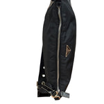 Prada Black Tessuto Nylon Leather Trim Shoulder Bag