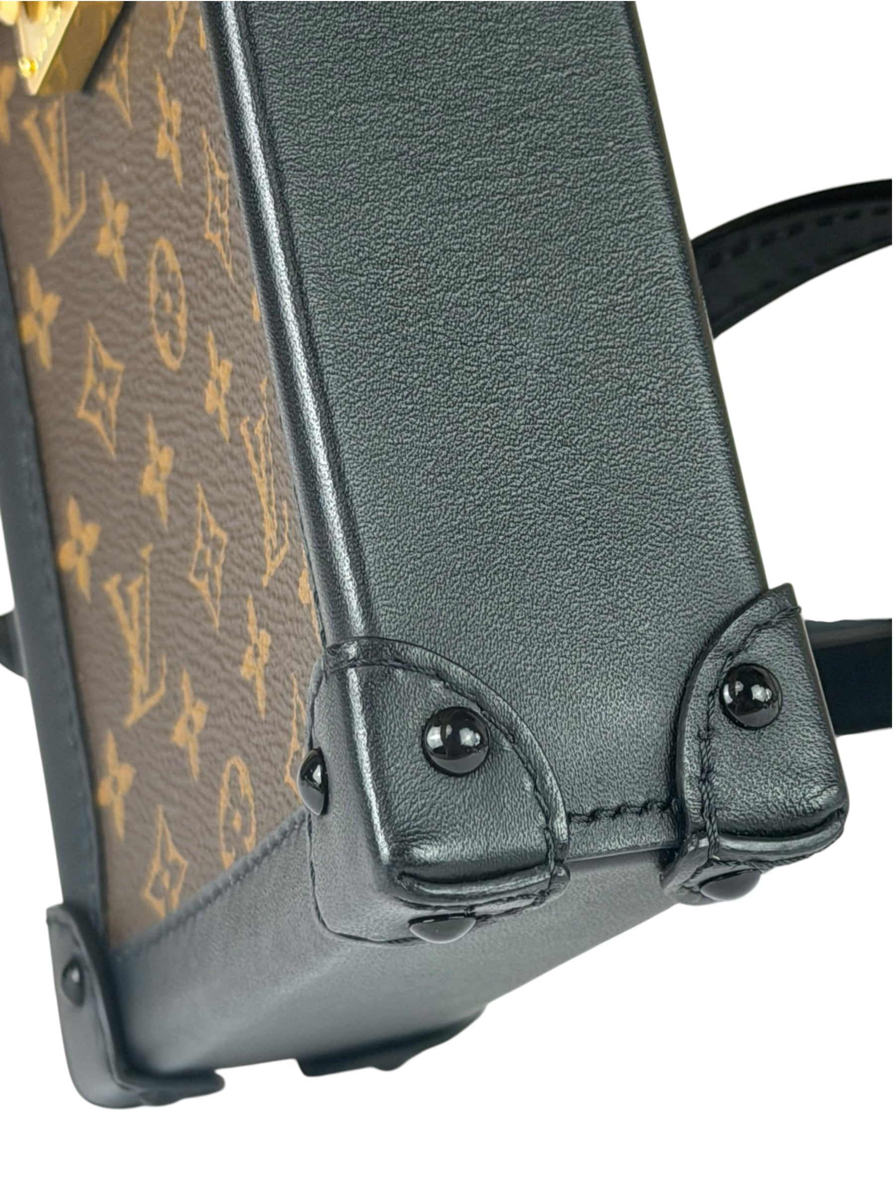 Louis Vuitton Black Monogram Vertical Trunk Pochette