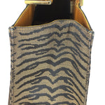 Fendi Vintage Brown Tiger Print Canvas Tote Bag
