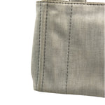 Prada Grey Denim Canapa Logo Tote