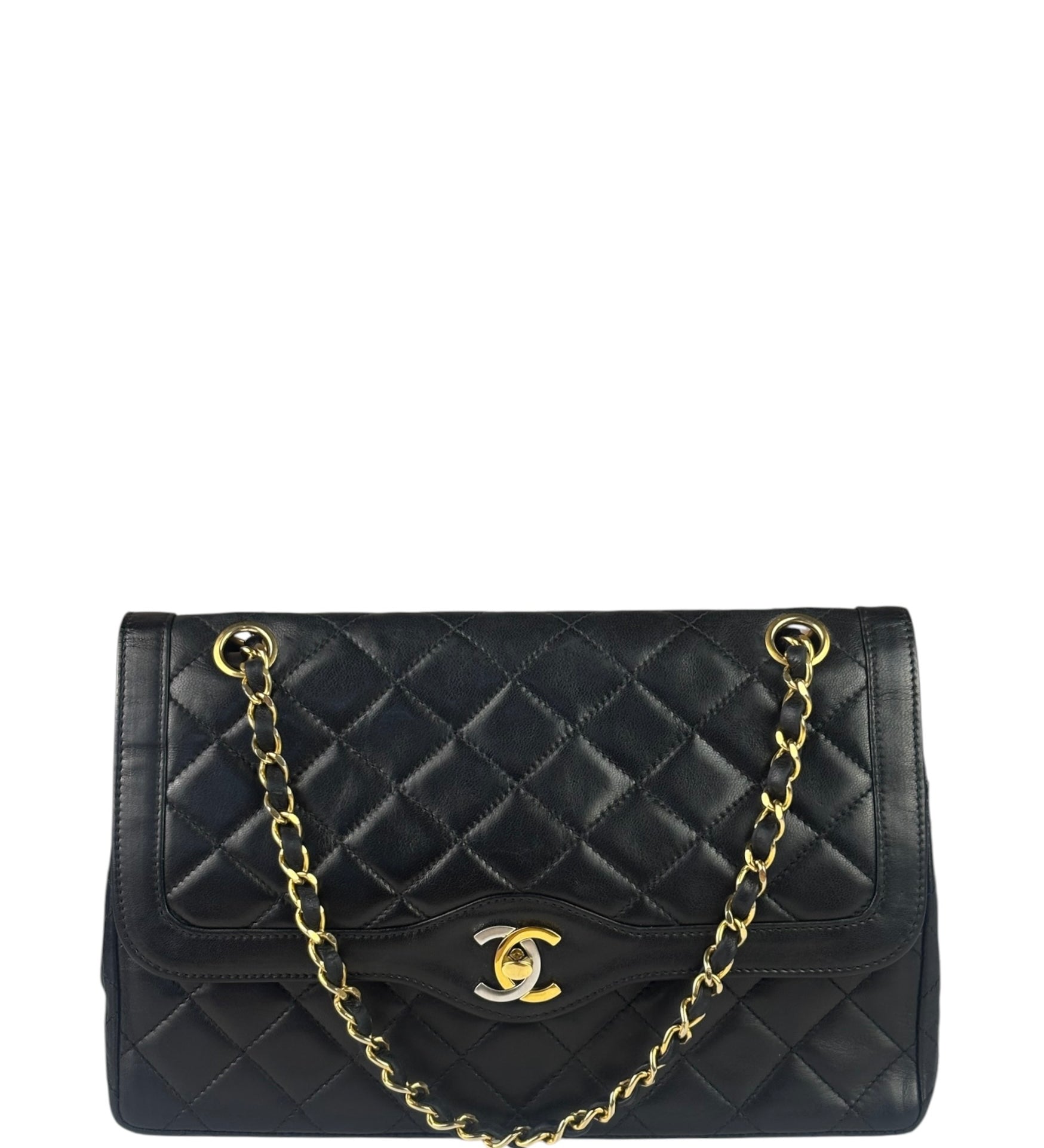 Chanel Black Quilted Leather Double Flap Small Bag