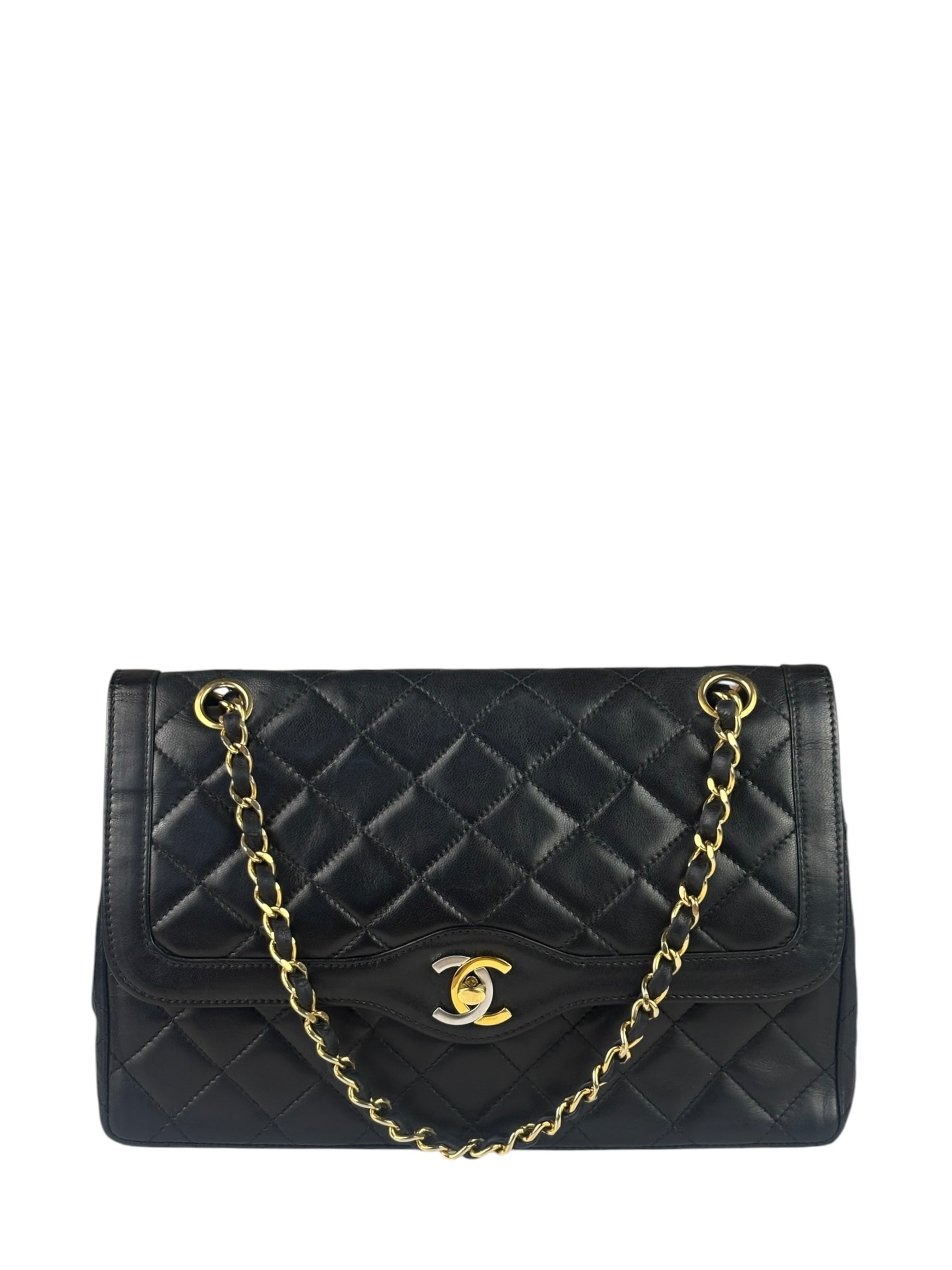 Chanel Black Quilted Leather Double Flap Small Bag