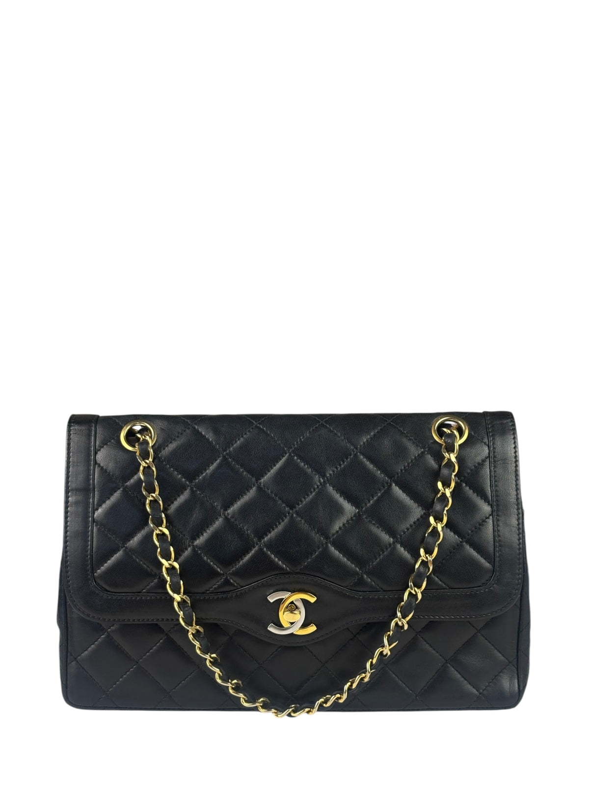 Chanel Black Quilted Leather Double Flap Small Bag