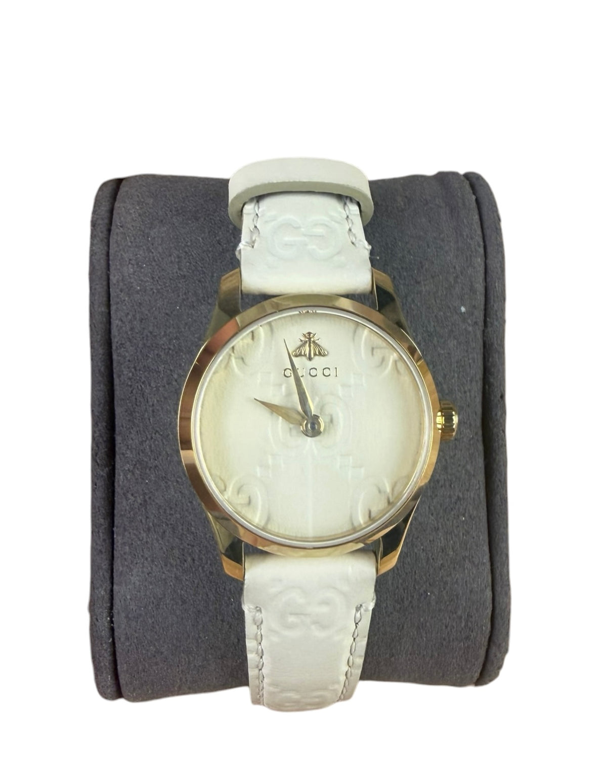 Gucci 126.5 GG Cream Leather Dial & Band