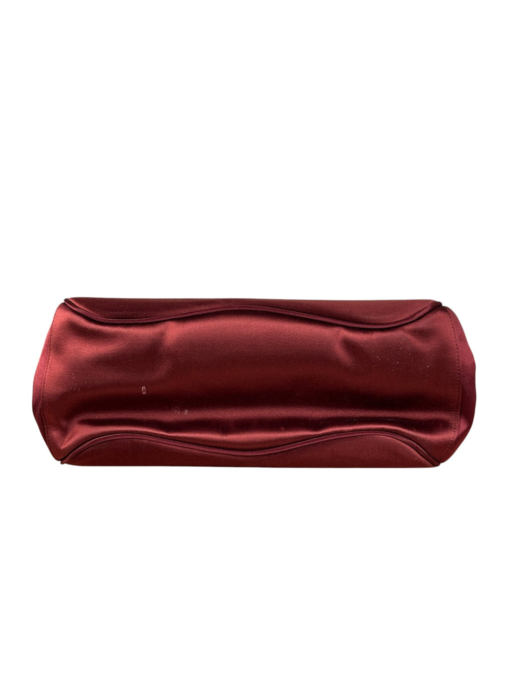 Gucci Burgundy Satin Bamboo Top Handle Bag