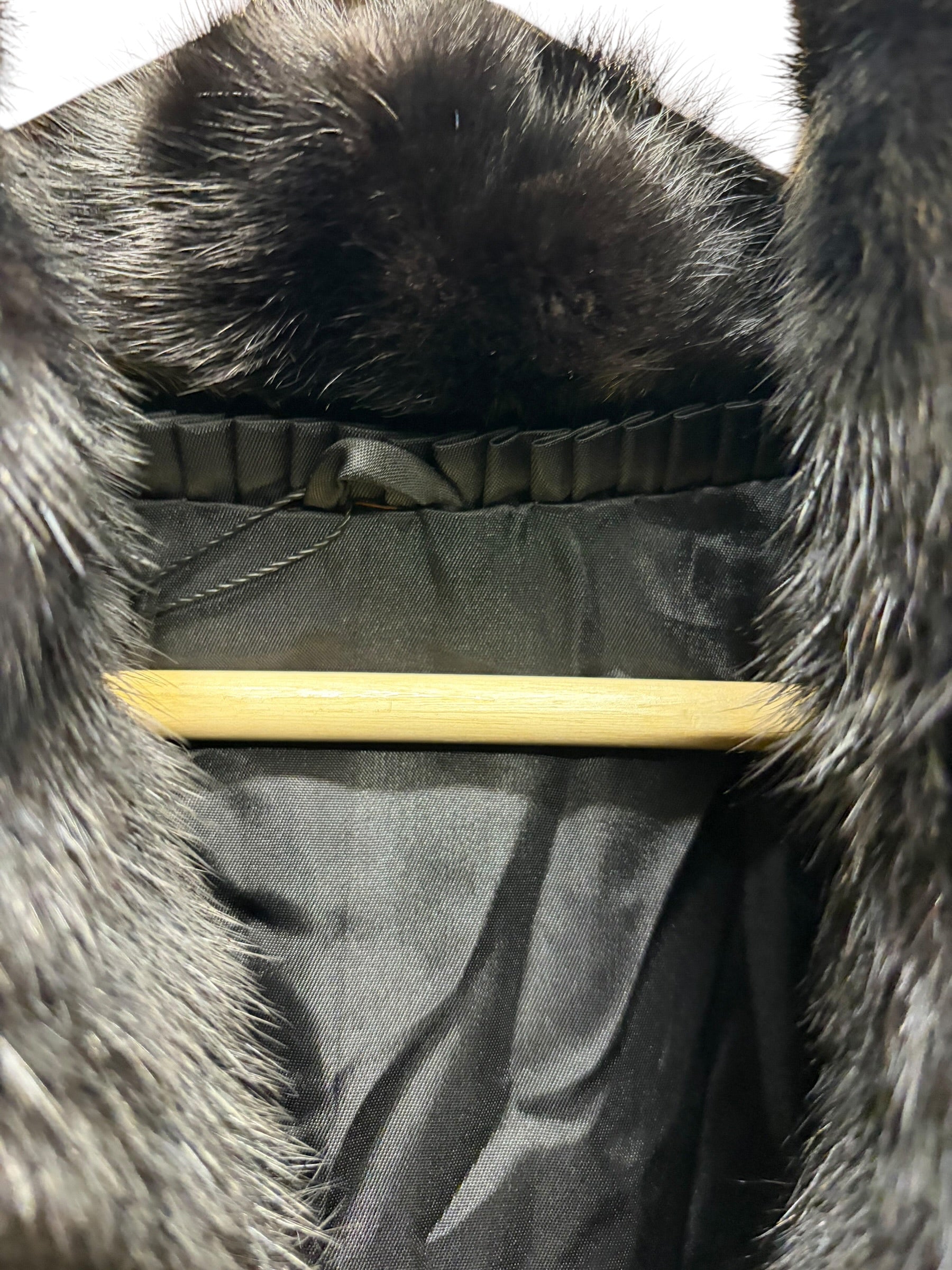 Vintage Saga Ranched Mink Black Fur Coat