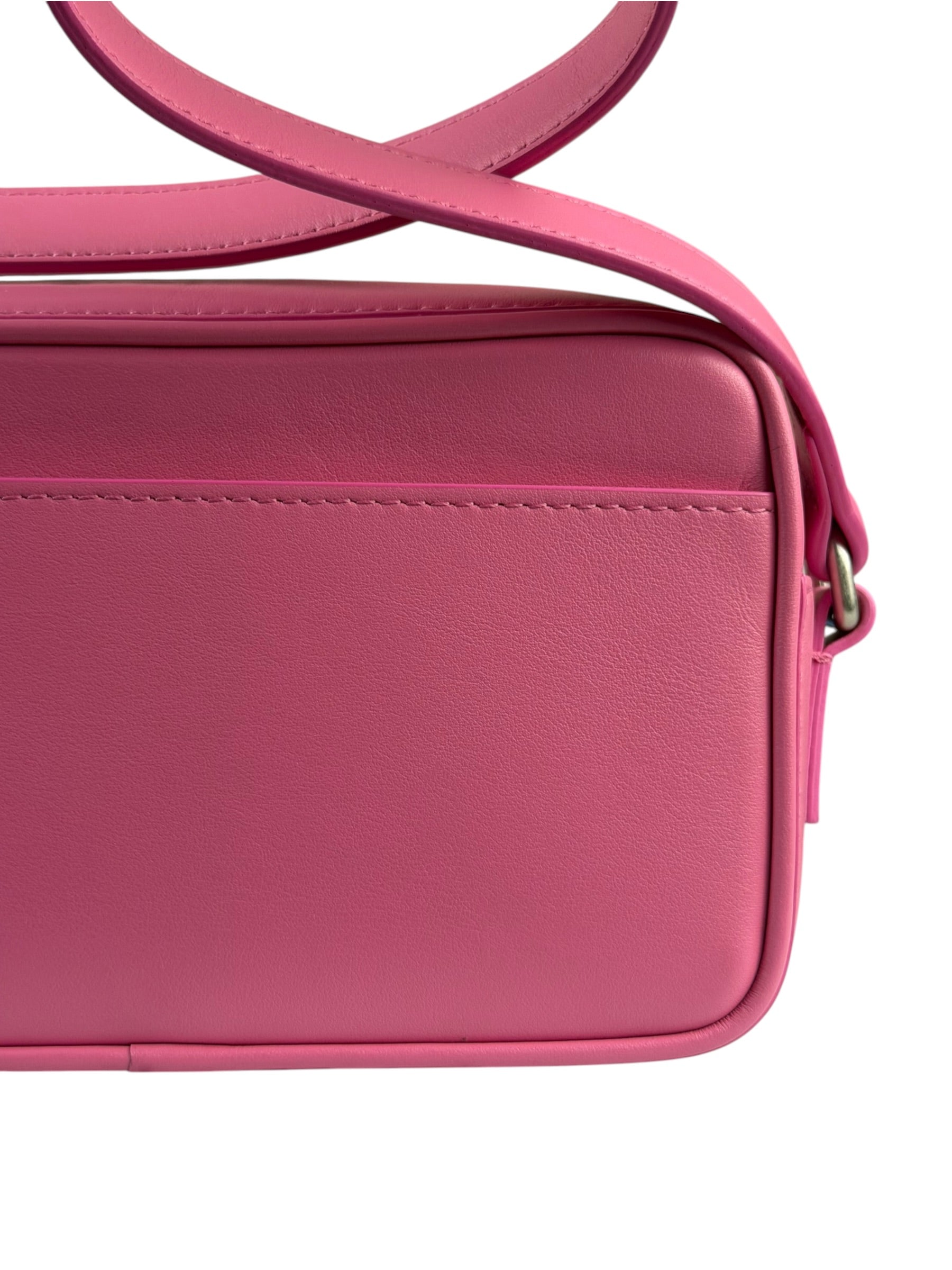 Jacquemus Le Baneto Zip Pink Leather Crossbody Bag