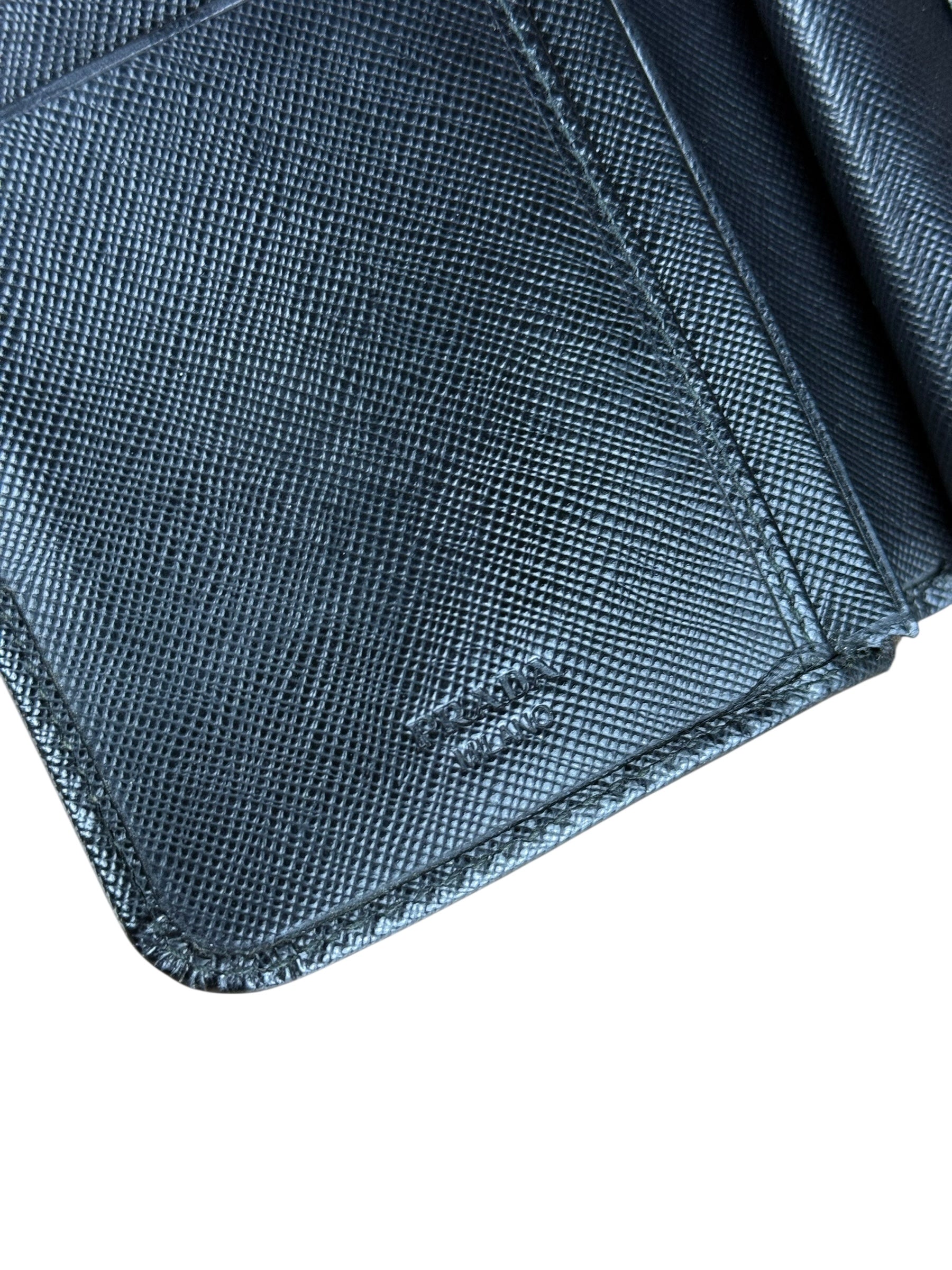 Prada Saffiano Zip Compact Wallet