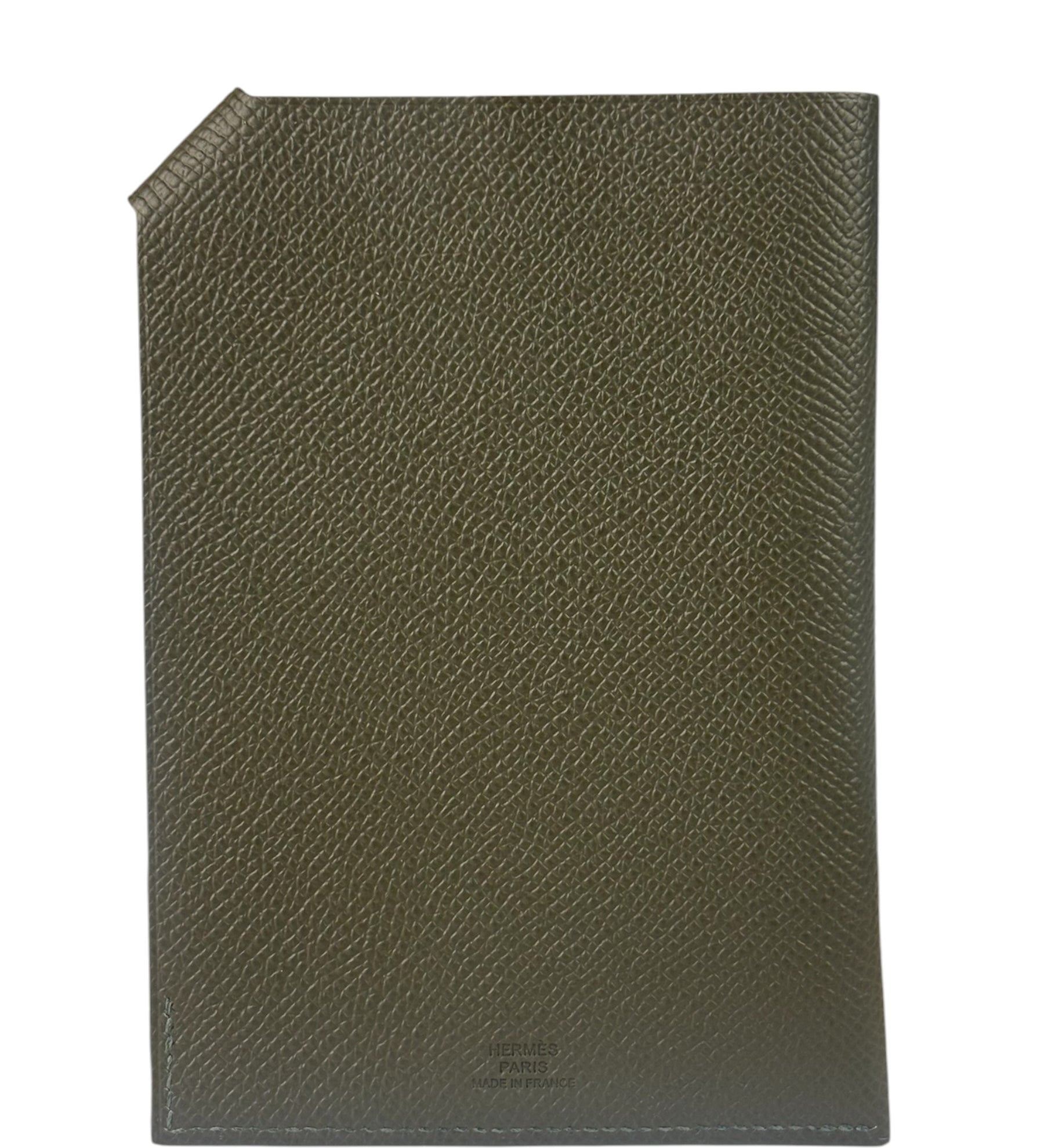 Hermes Vert Loden Calfskin Tarmac Passport Holder