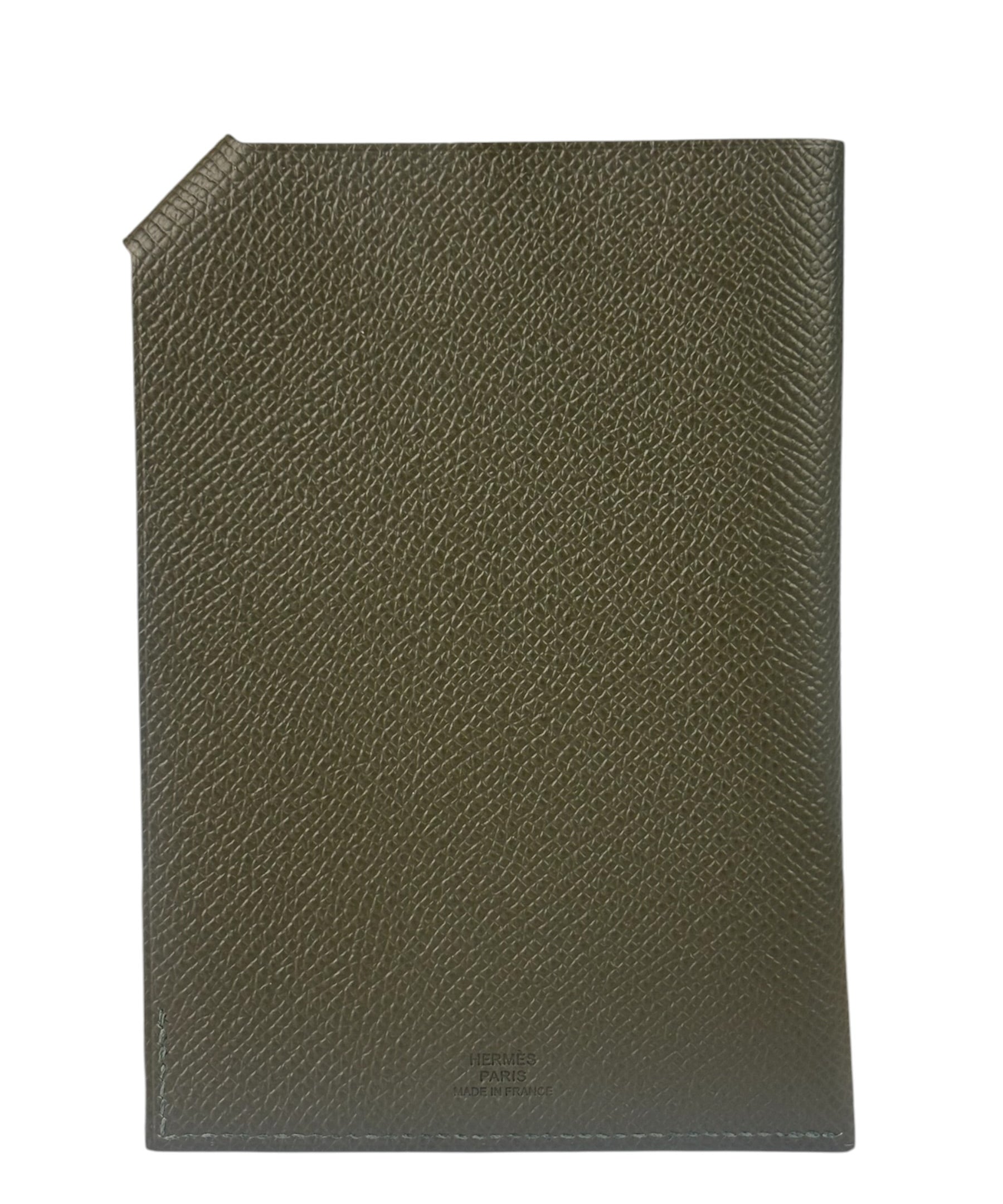 Hermes Vert Loden Calfskin Tarmac Passport Holder
