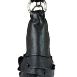 Yves Saint Laurent Black Leather St. Tropez Ruffled Hobo Bag