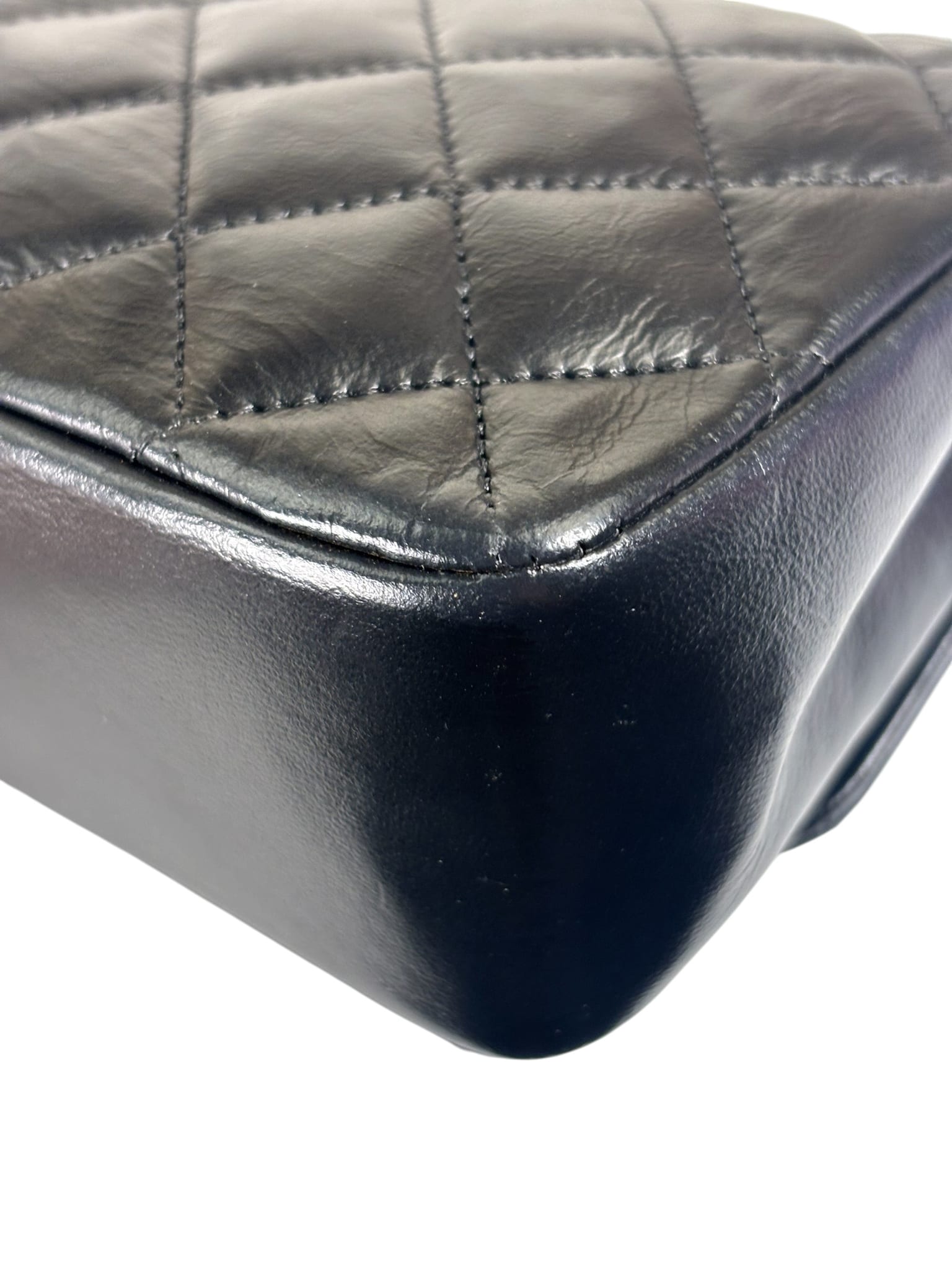 Chanel Black Quilted Leather Flap Bag 1989