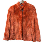 Fabio Mantegazza Vintage Orange Sheared Faux Fur Coat