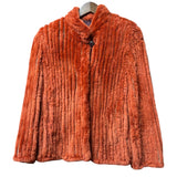 Fabio Mantegazza Vintage Orange Sheared Faux Fur Coat