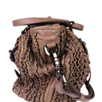 Burberry Purple Leather Ruffled Lowery Bag