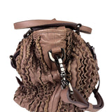 Burberry Purple Leather Ruffled Lowery Bag