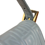 Fendi Blue Embossed Leather FF Baguette