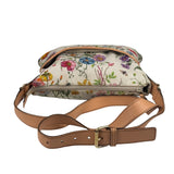 Gucci Vintage Leather/Canvas Blooms Crossbody
