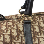 Christian Dior Brown Leather Trim Trotter Boston Bag