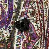 1980s Yves Saint Laurent Silk Multicolor Paisley Blouse