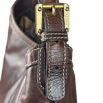 Gucci Brown Web Britt Hobo Leather Shoulder Bag