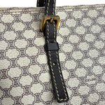 Celine White Macadam Coated Canvas Tote Bag