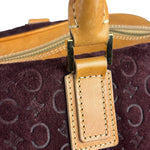 Celine Vintage Suede Macadam Leather Bowler Bag