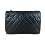 Chanel Black Quilted Half Moon Flap Bag 1990