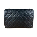 Chanel Black Quilted Half Moon Flap Bag 1990