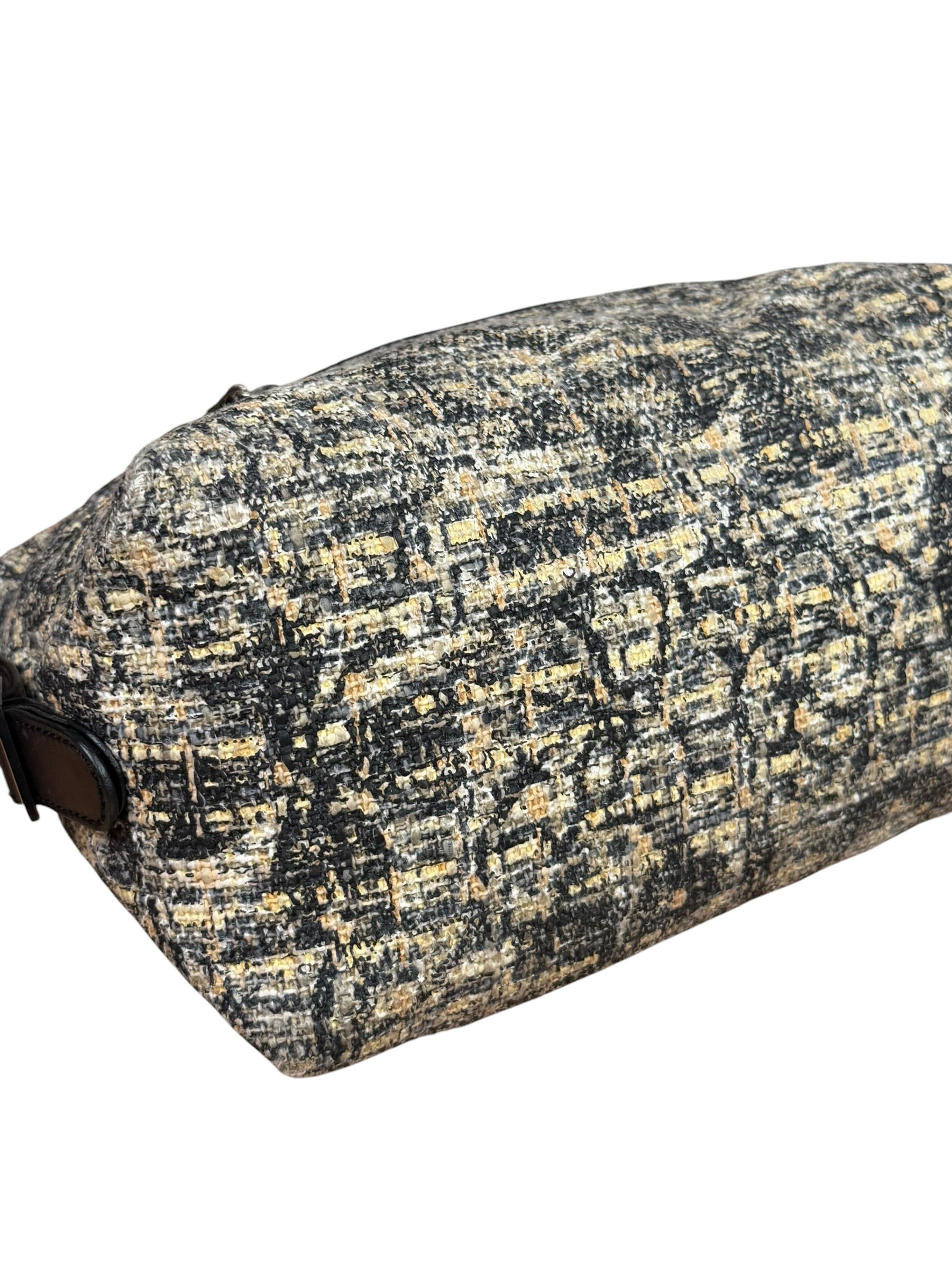 Chanel Black/Beige Tweed Clover Hobo Shoulder Bag '05-'06