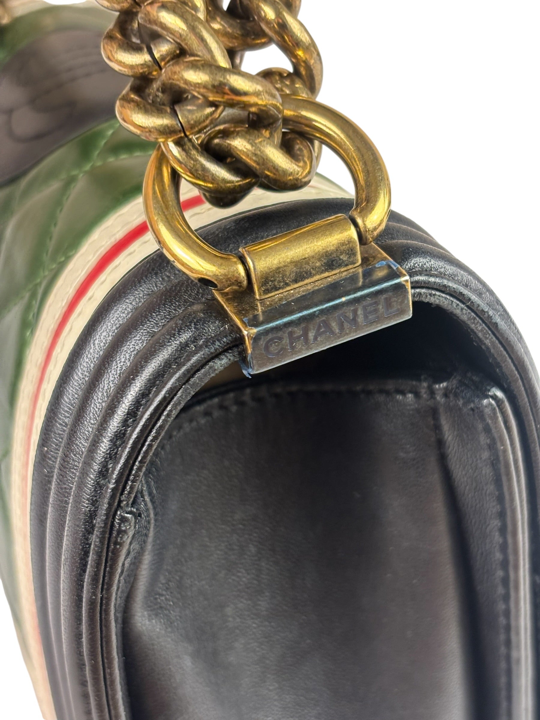 Chanel Multicolor Lambskin Crest S Boy Bag