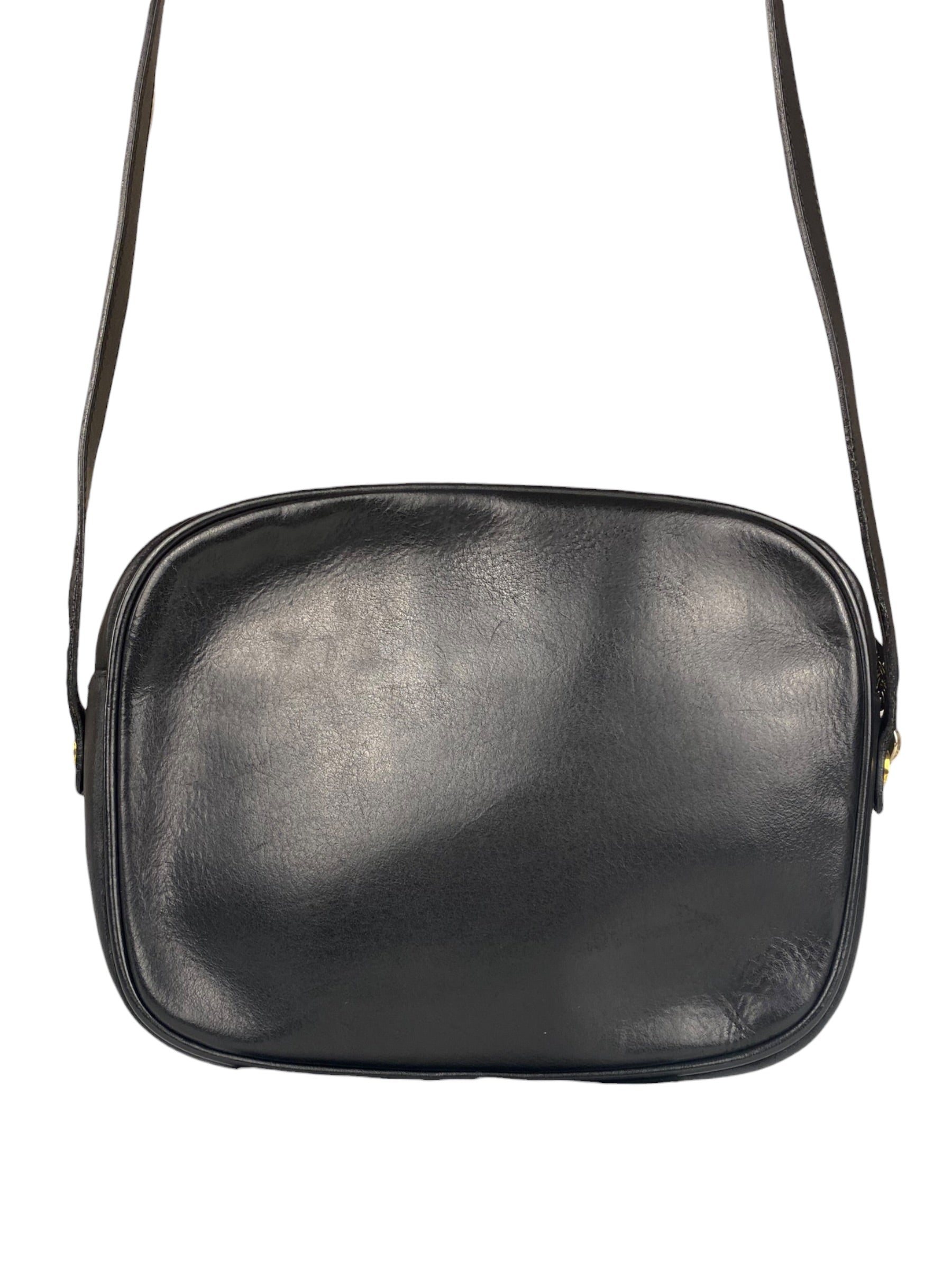Ferragamo Black Leather Crossbody Bag