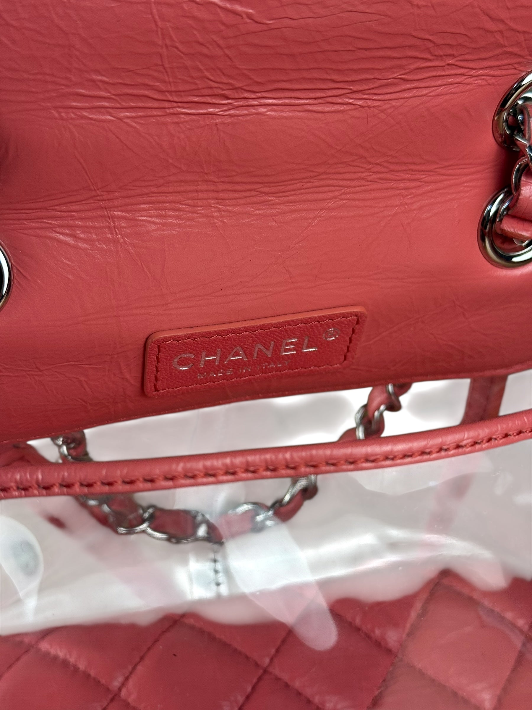 Chanel 2018 Pink Quilted PVC Vanity Zip Backpack